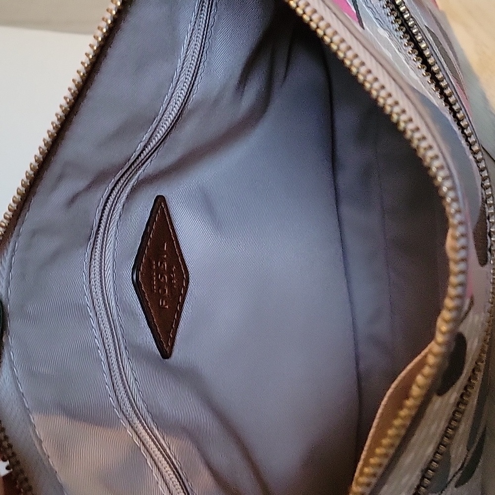 Fossil Floral Pink Blue & Gray Crossbody Bag - Picture 7 of 10